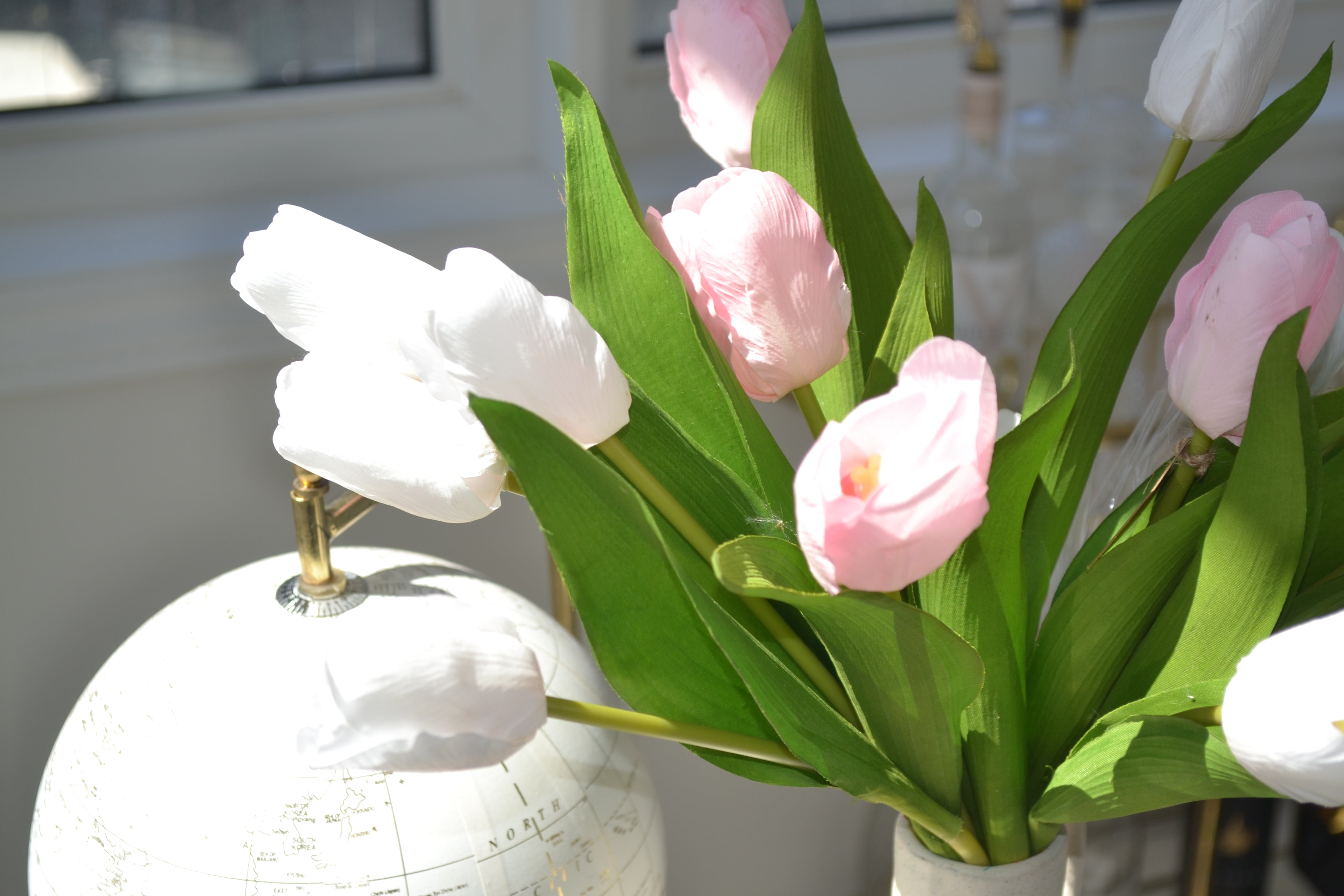 beautiful real touch soft tulips petal