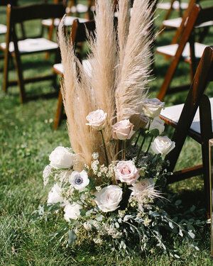 wedding aisle flower decoration