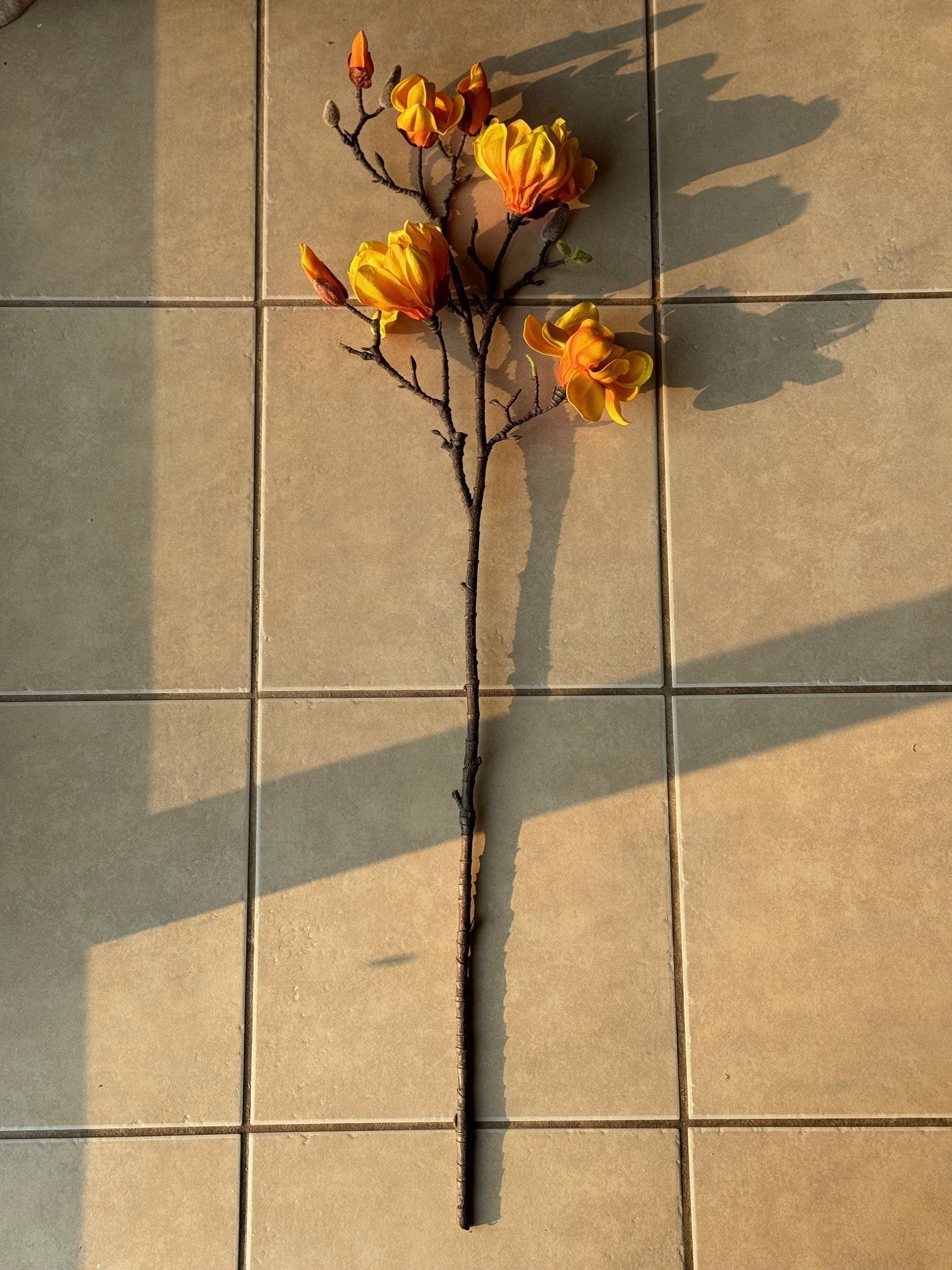 magnolia flowers branches faux