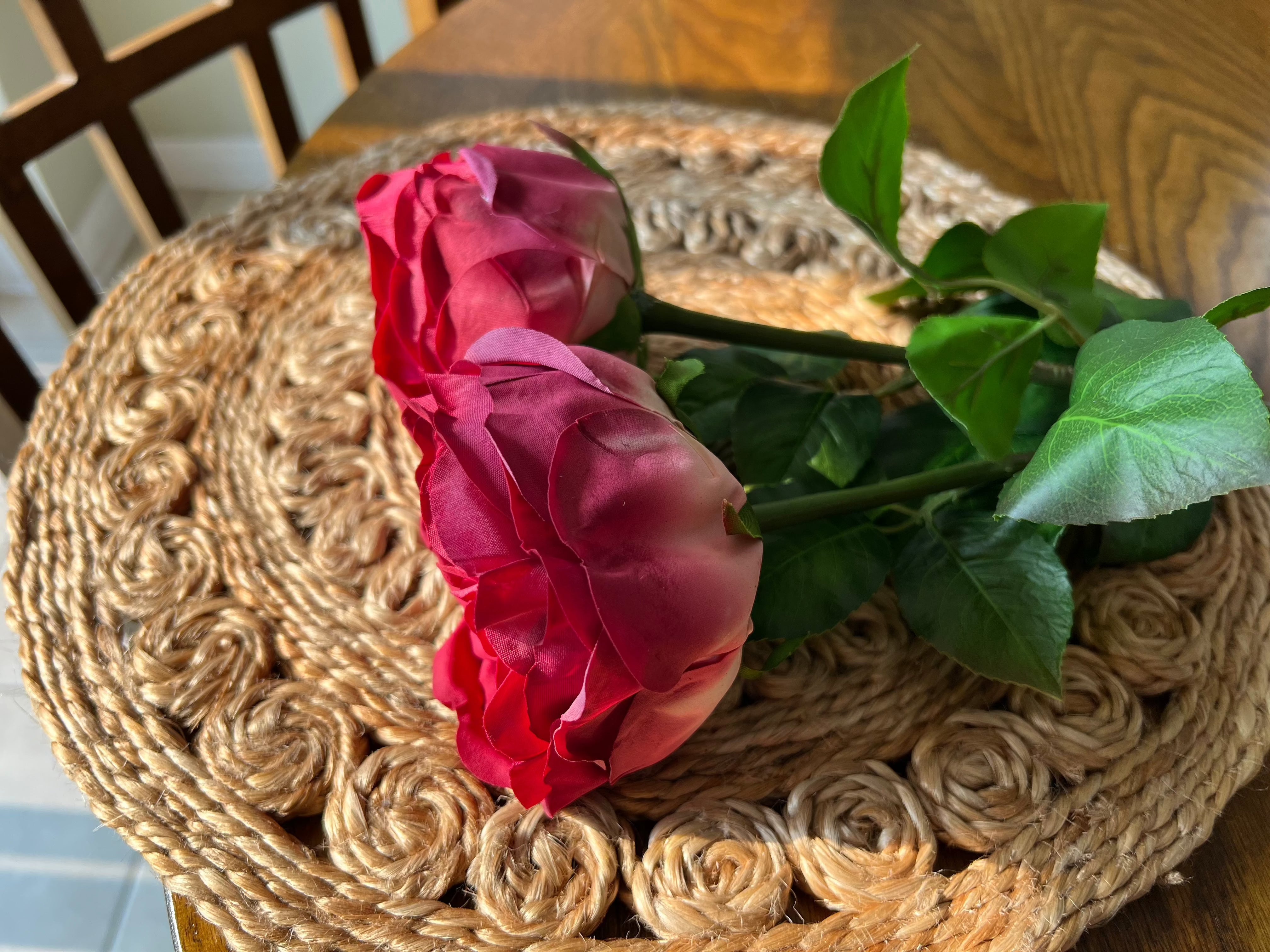 2 REAL TOUCH ARTIFICIAL AUSTIN ROSES