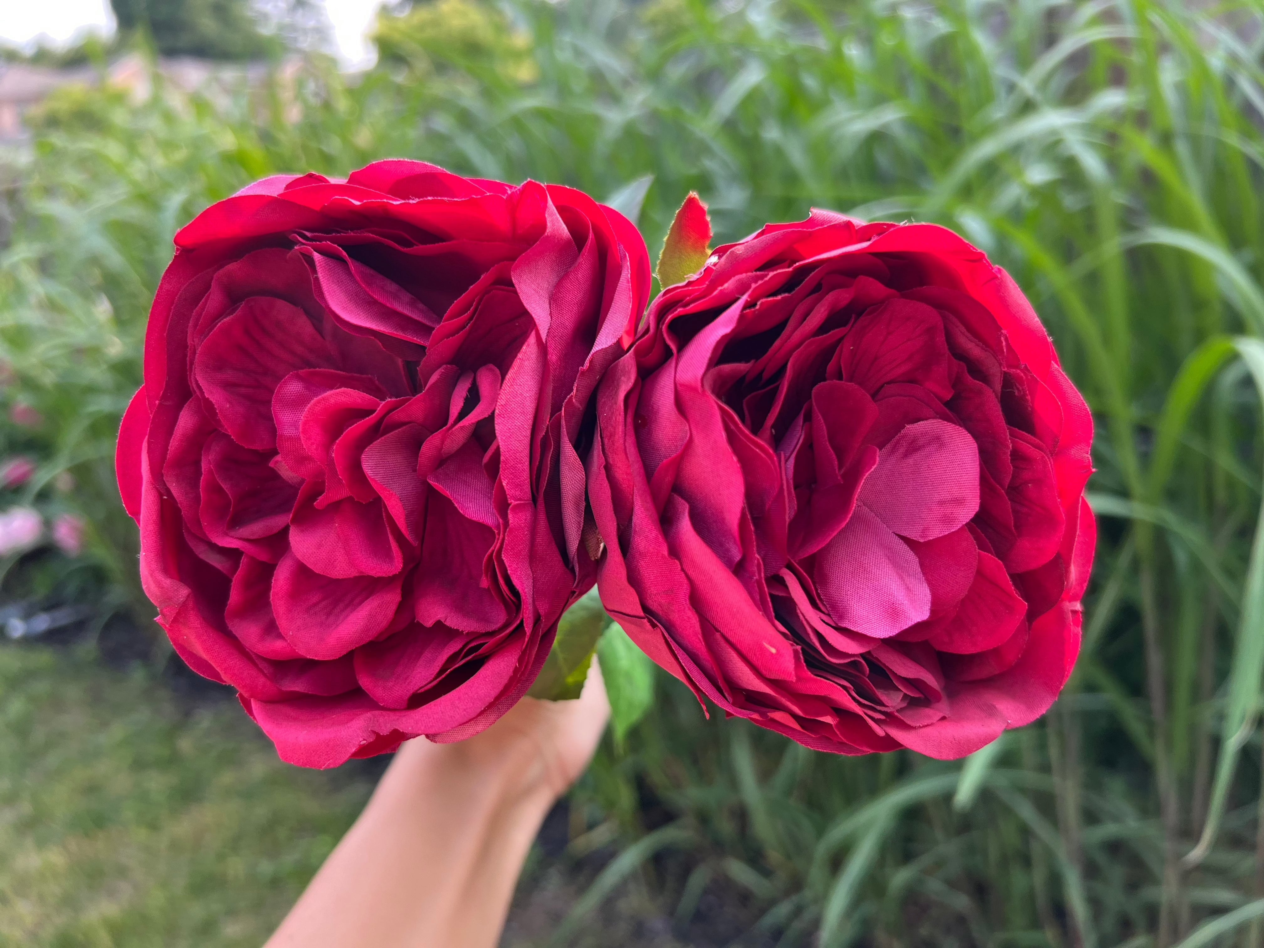 2 REAL TOUCH ARTIFICIAL AUSTIN ROSES