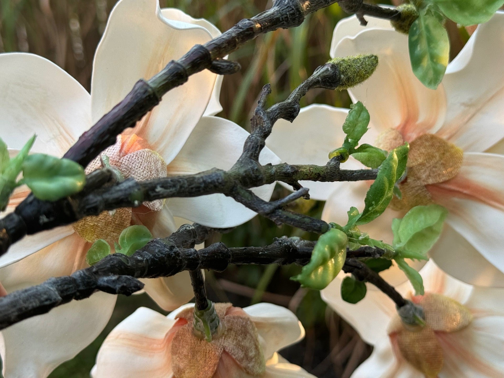 magnolia flowers faux