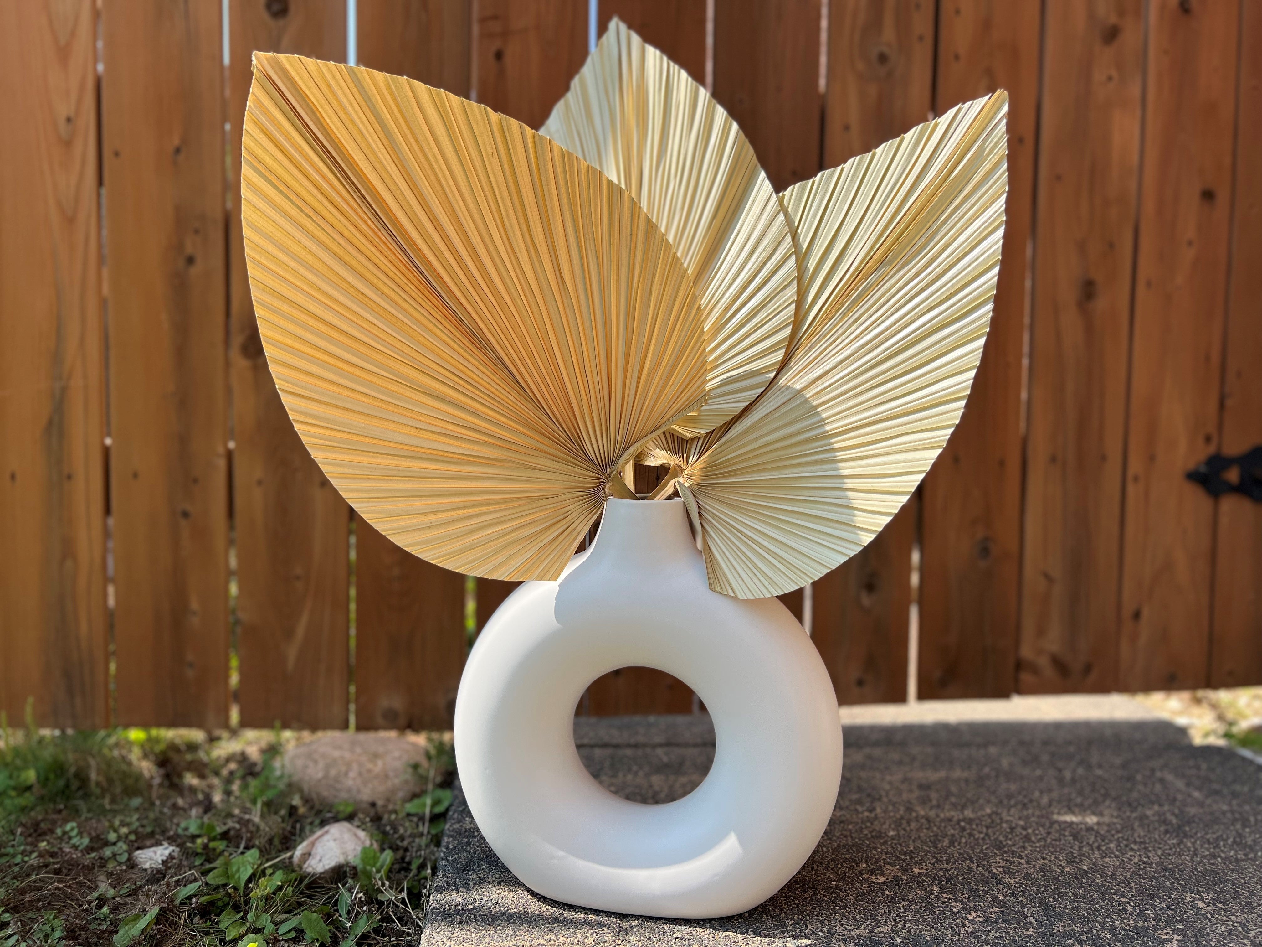 Boho Ceramic Donut Vase