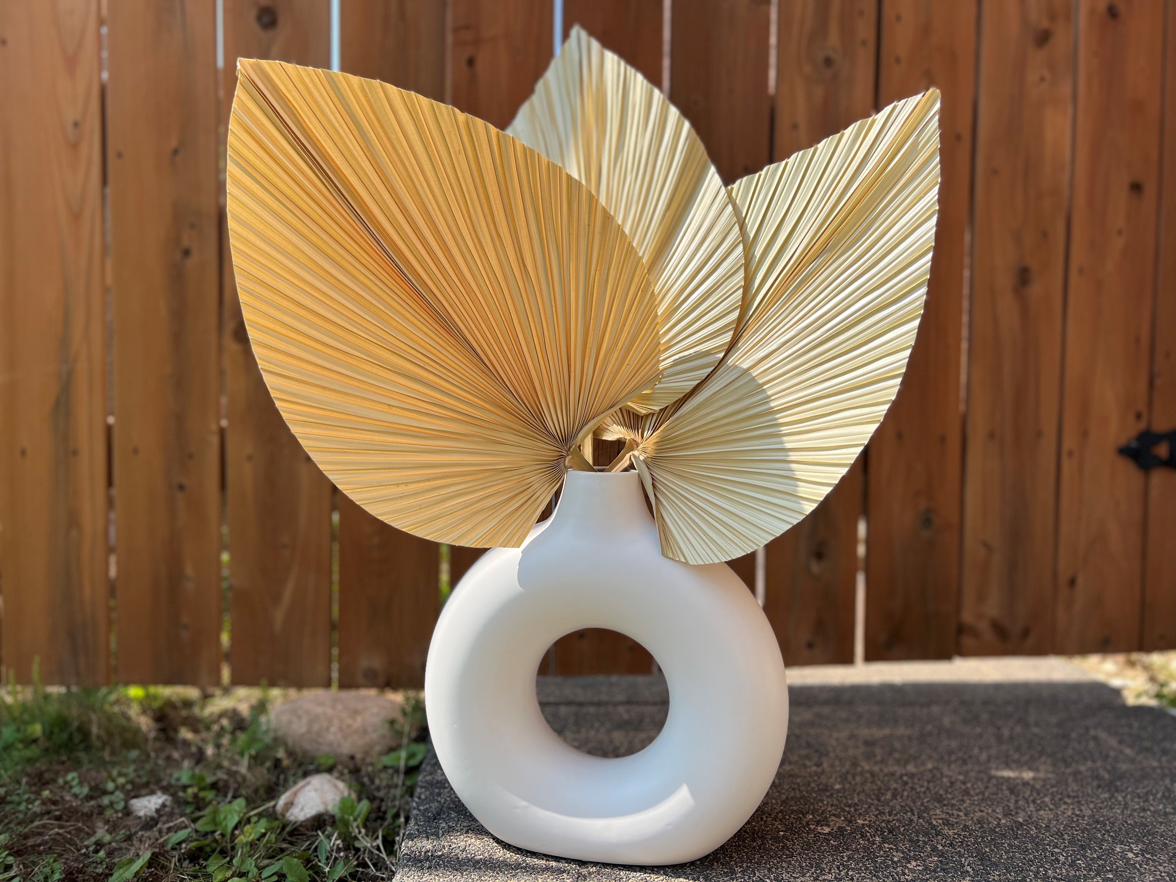 Boho Ceramic Donut Vase