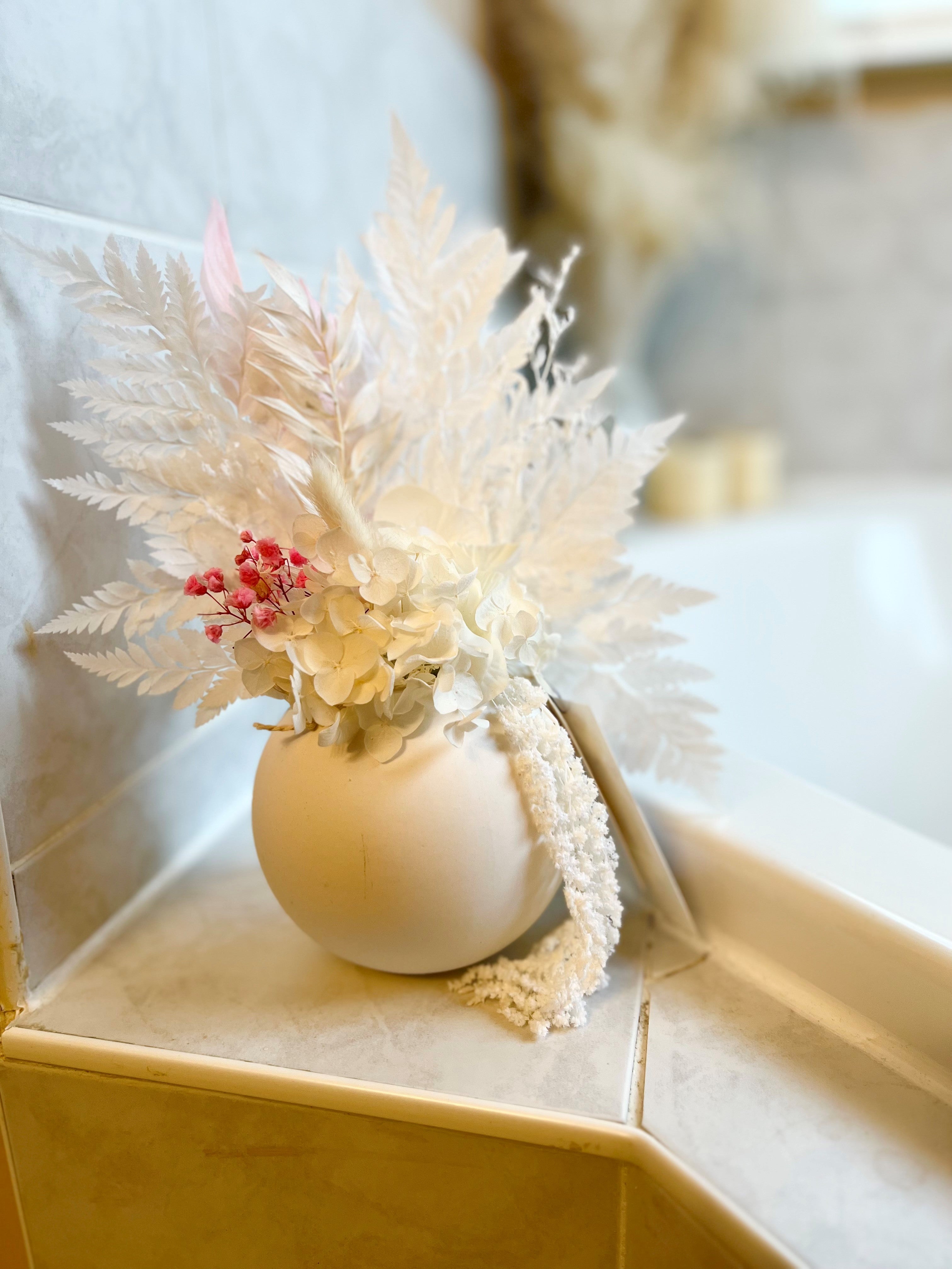 SMALL PINK FERN FLOWERS ARRANGEMENTS