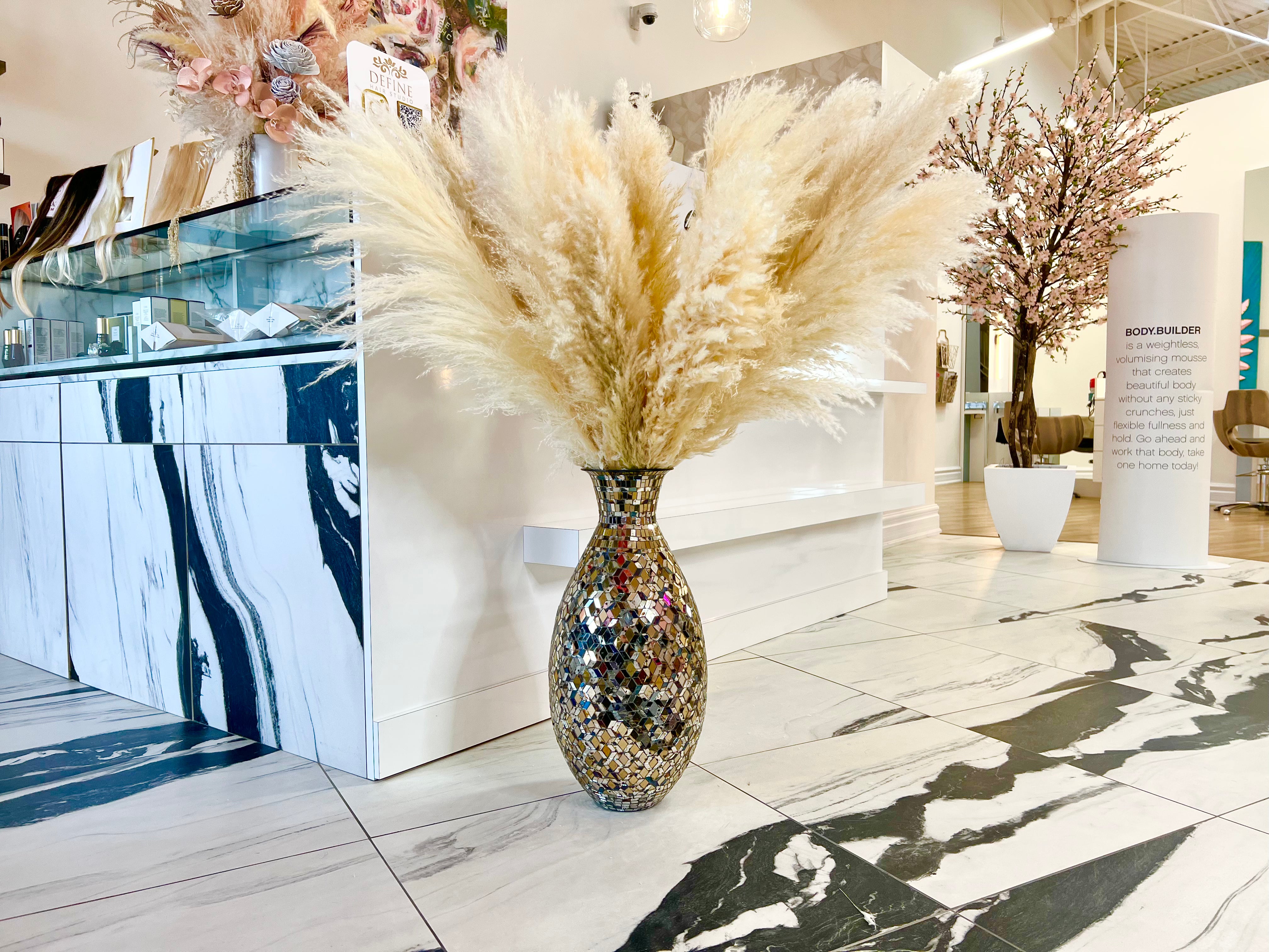 Ceramic Glam Floor Vase Boho Home Décor