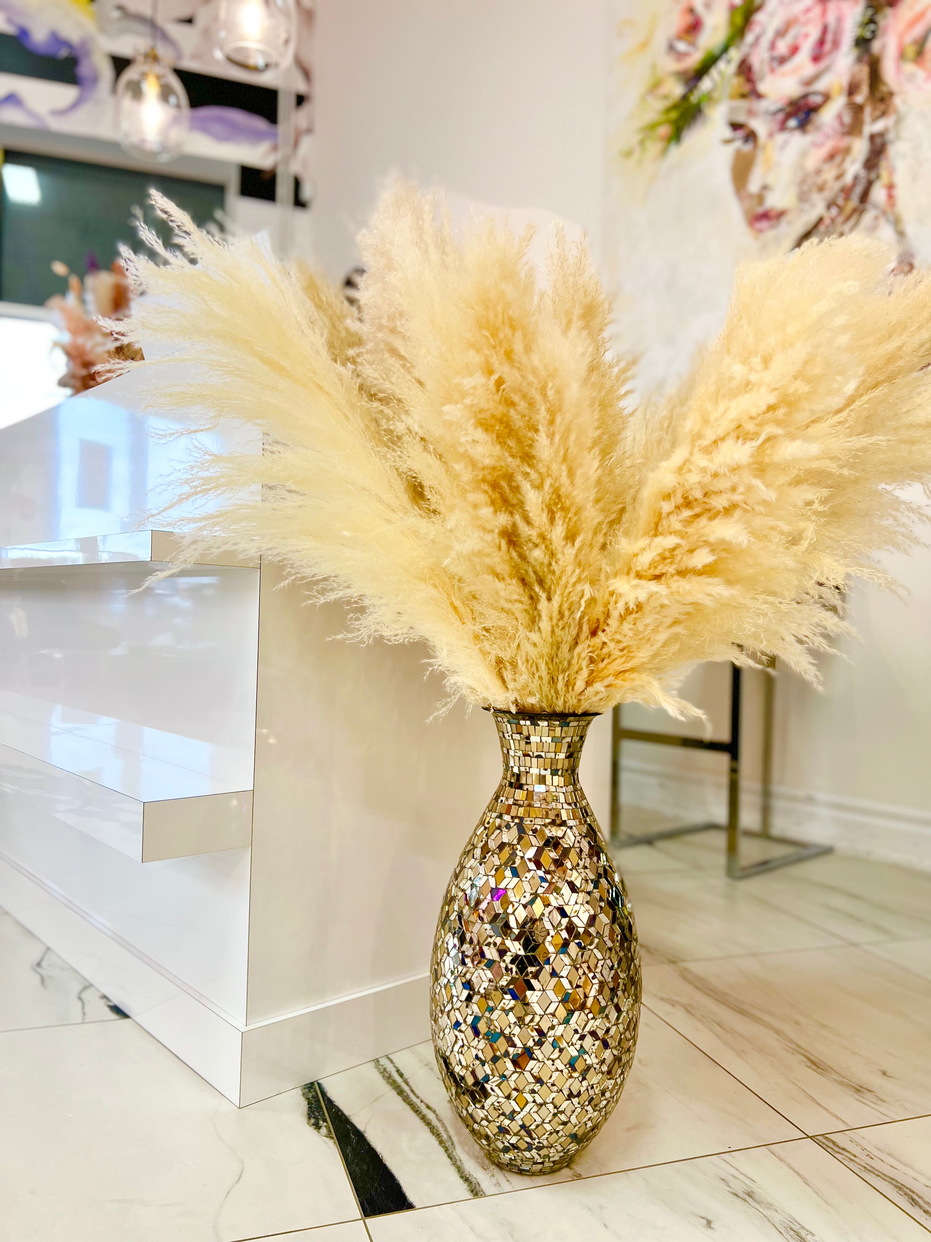 Ceramic Glam Floor Vase Boho Home Décor