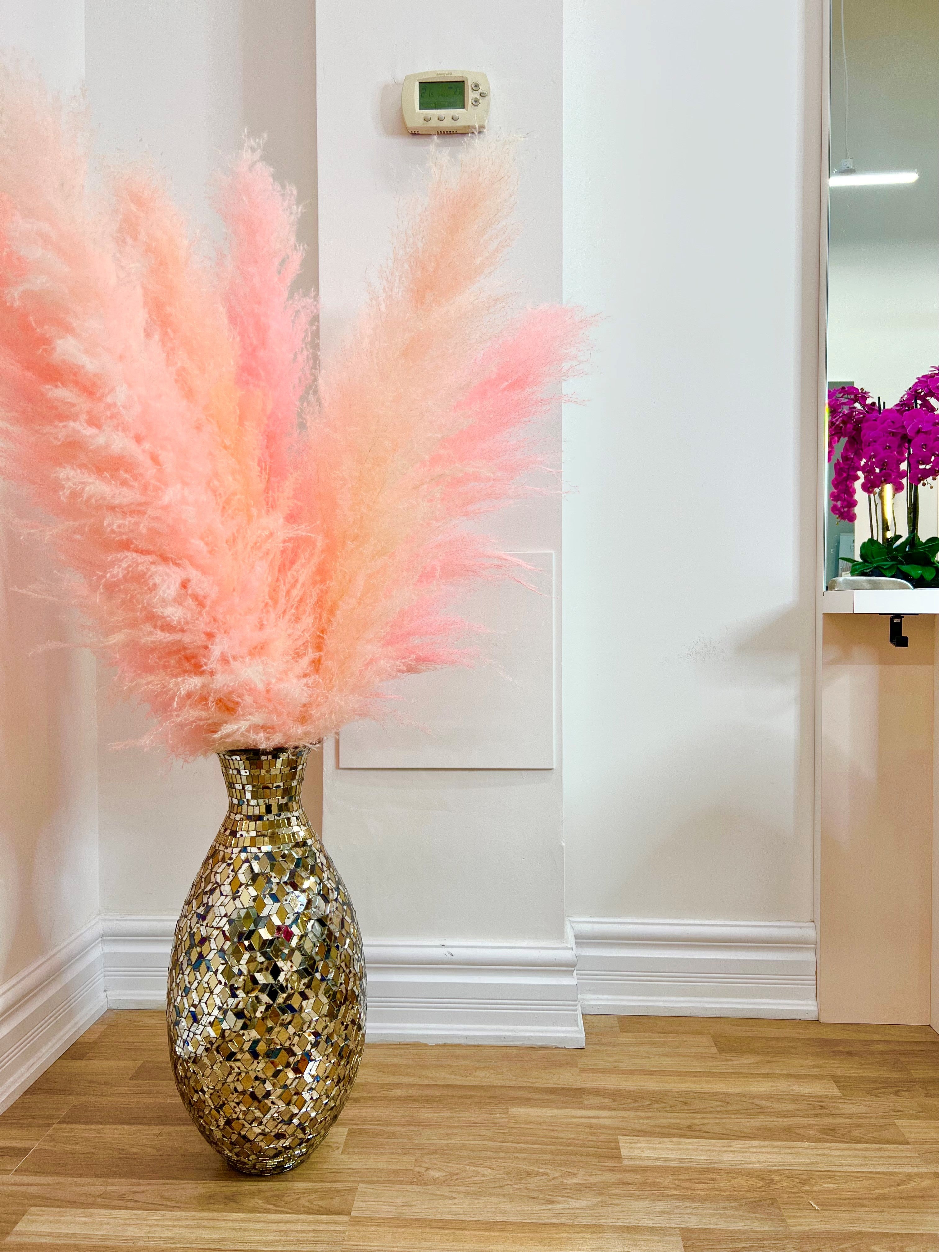 fluffy pampas grass decor