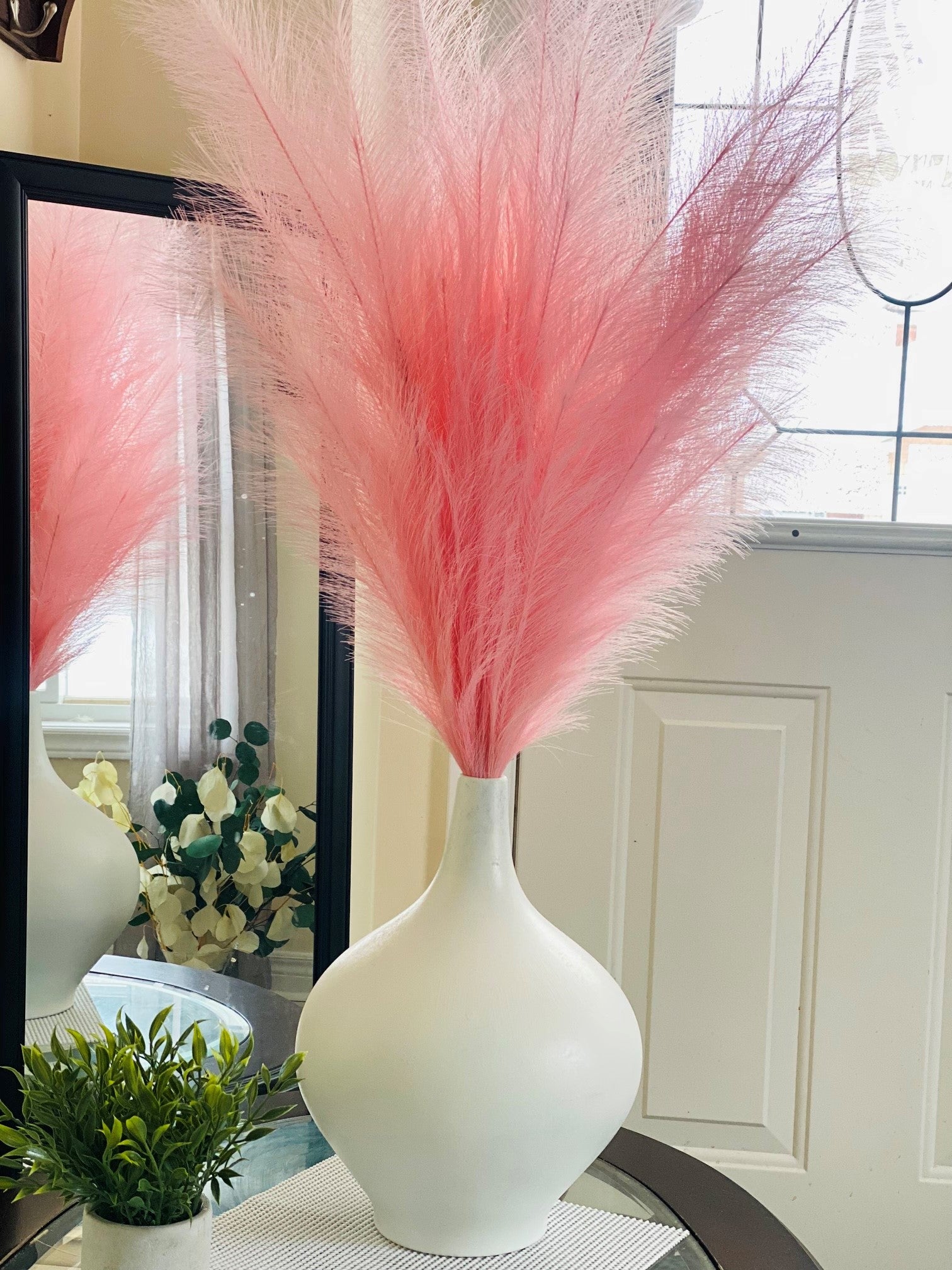 Artificial Faux Pampas Grass Fluffy Décor Stems